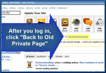 xanga-返回旧私人页面